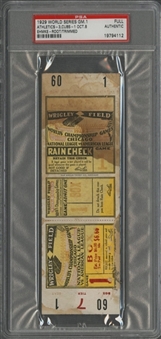 1929 World Series Full Ticket Game 1 - Foxx Home Run (PSA/DNA)